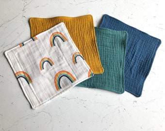 colourful muslin cloths