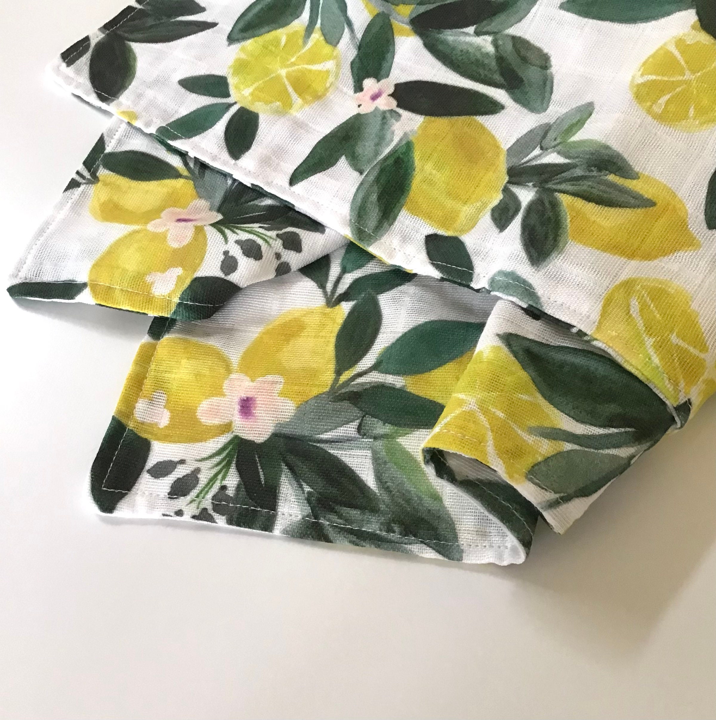 Lemon muslin cloth baby muslin cloths lemons feeding cloth reusable