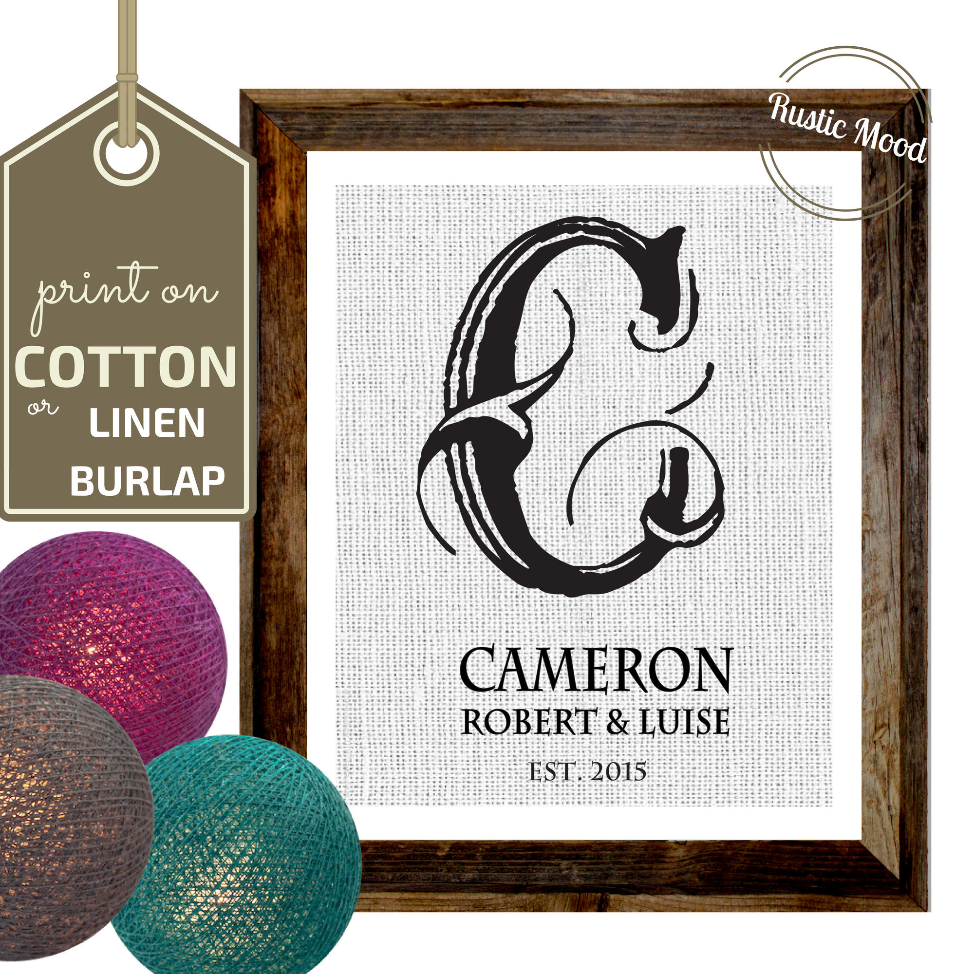 Cotton Anniversary gift for couple Housewarming gift Linen ...