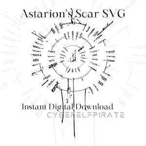 Astarion Scar BG3 | SVG / PNG Digital Download (2 Files) | Baldurs Gate 3 | BG3 Cosplay | BG3 Tattoo | Astarion Tattoo | Astarion Cosplay