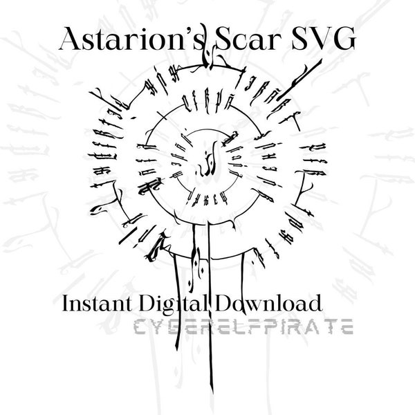 Astarion Scar BG3 | SVG / PNG Digital Download (2 Files) | Baldurs Gate 3 | BG3 Cosplay | BG3 Tattoo | Astarion Tattoo | Astarion Cosplay