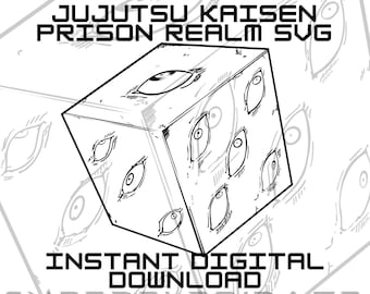 Jujutsu Kaisen Satoru Gojo Prison Realm SVG / PNG | Instant Digital File Download | Shibuya Arc | Kenjaku | Suguru Geto | Satosugu | Cosplay