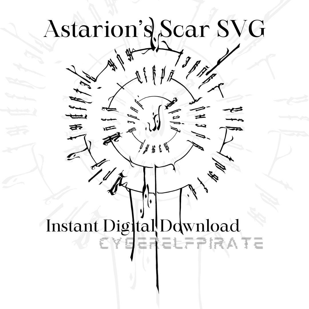 Astarion Scar BG3 SVG / PNG Digital Download 2 Files Baldurs Gate 3 BG3