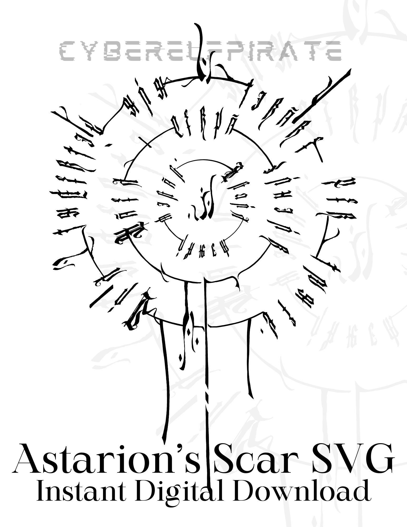 Astarion Scar BG3 | SVG / PNG Digital Download (2 Files) | Baldurs Gate ...