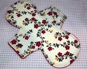 10.5 inch Cloth Pad, Reusable Cloth Menstrual Pad, Cloth Pad, Flannel Cloth Pad, Regular Flow Cloth Pad, Cloth Sanitary Pad, Overnight Pad