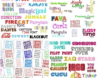 185 Embroidery Alphabets / Fonts Applique Pack PES