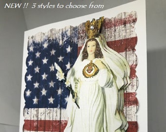 OL of AMERICA - 3D note card/art display - Choose your background - all-occasion - designer handcrafted - unique