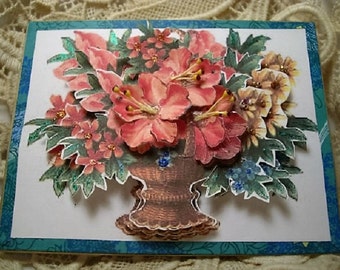 FOREVER BIRTHDAY Ms. JOYCE - 3D greeting card/art display - designer handcrafted - unique