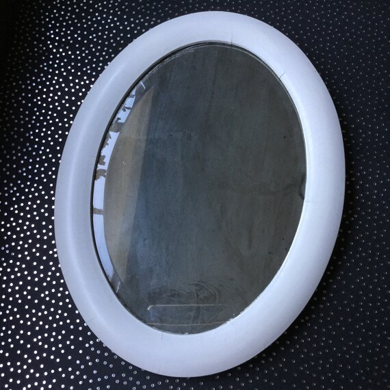 Antique Oval Mirror With Beveled Edge
