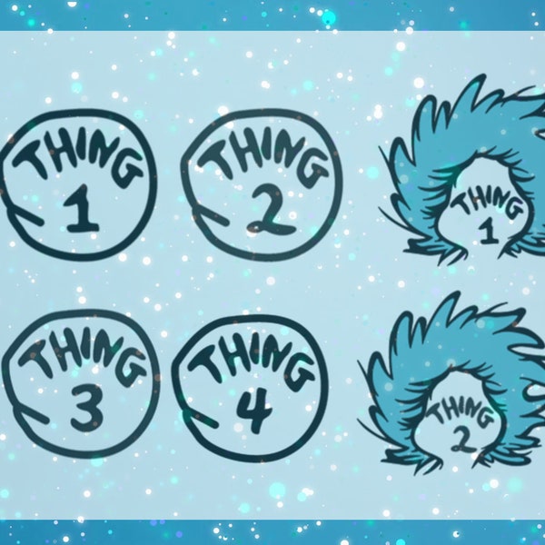 Thing 1 and Thing 2 - Etsy