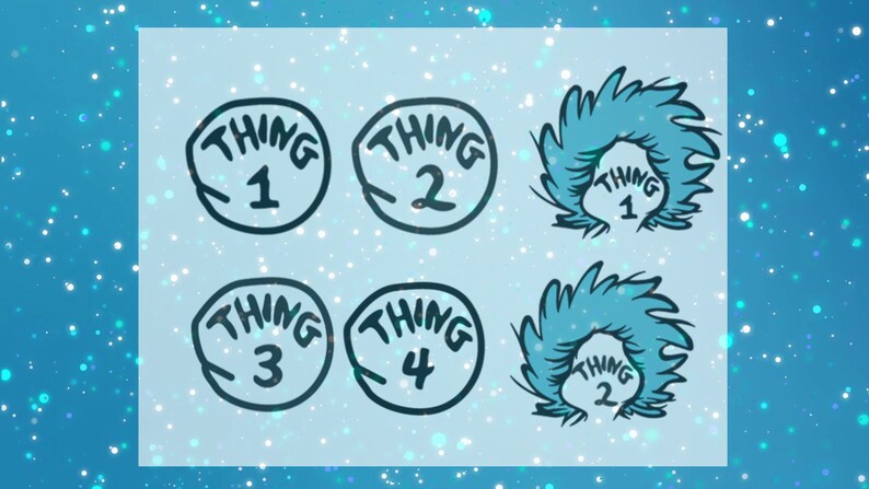 Thing 1 Iron on Decal Thing 2 Iron on Decal Thing 1 Shirt | Etsy