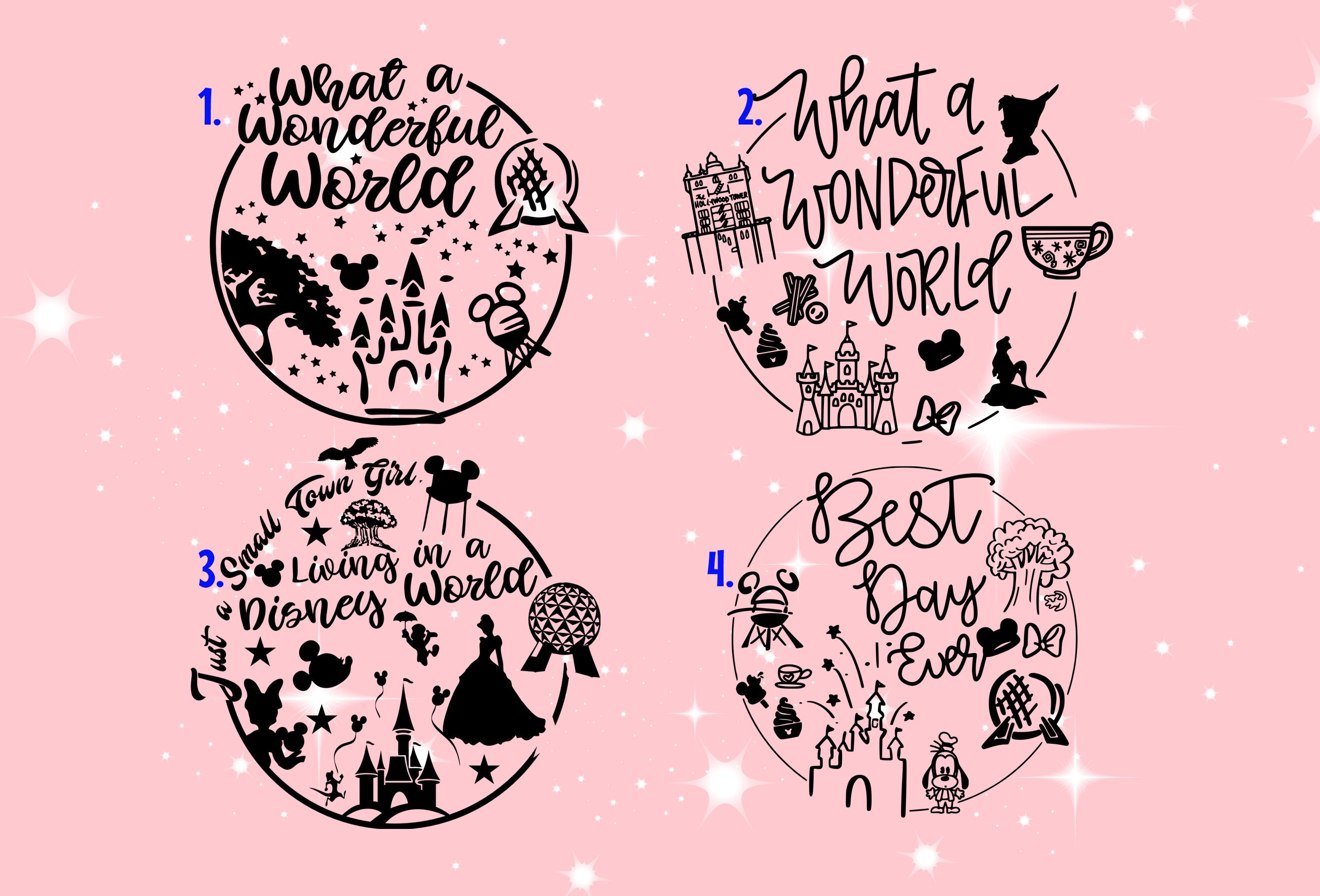 Disney vinyl decals disney decals for shirts disney matching Etsy