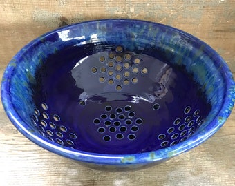 Extra Large Berry Bowl and Plate Set, wheel thrown made with clay..perfect for grapes, berries, tomatoes, avocados,  pitted fruits.
