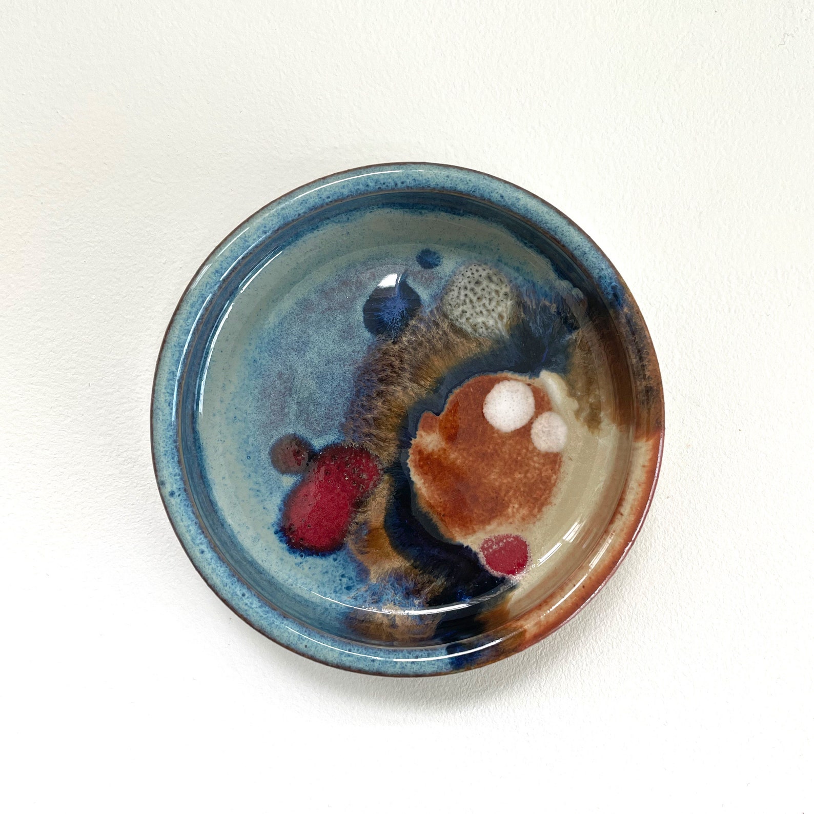Wine Bottle Coaster-- Whimsical Blue