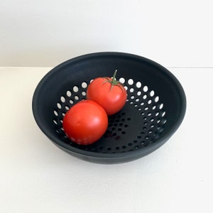 Elegant Berry Bowl and Plate Set in Farmhouse Matte White or Matte Black Glaze...in 4 sizes. image 4