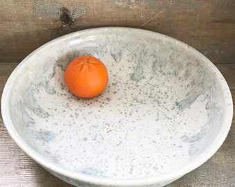 Shallow Fruit Bowl in Sea Salt glaze...perfect size for your fruit, pasta, salad, or any side dish