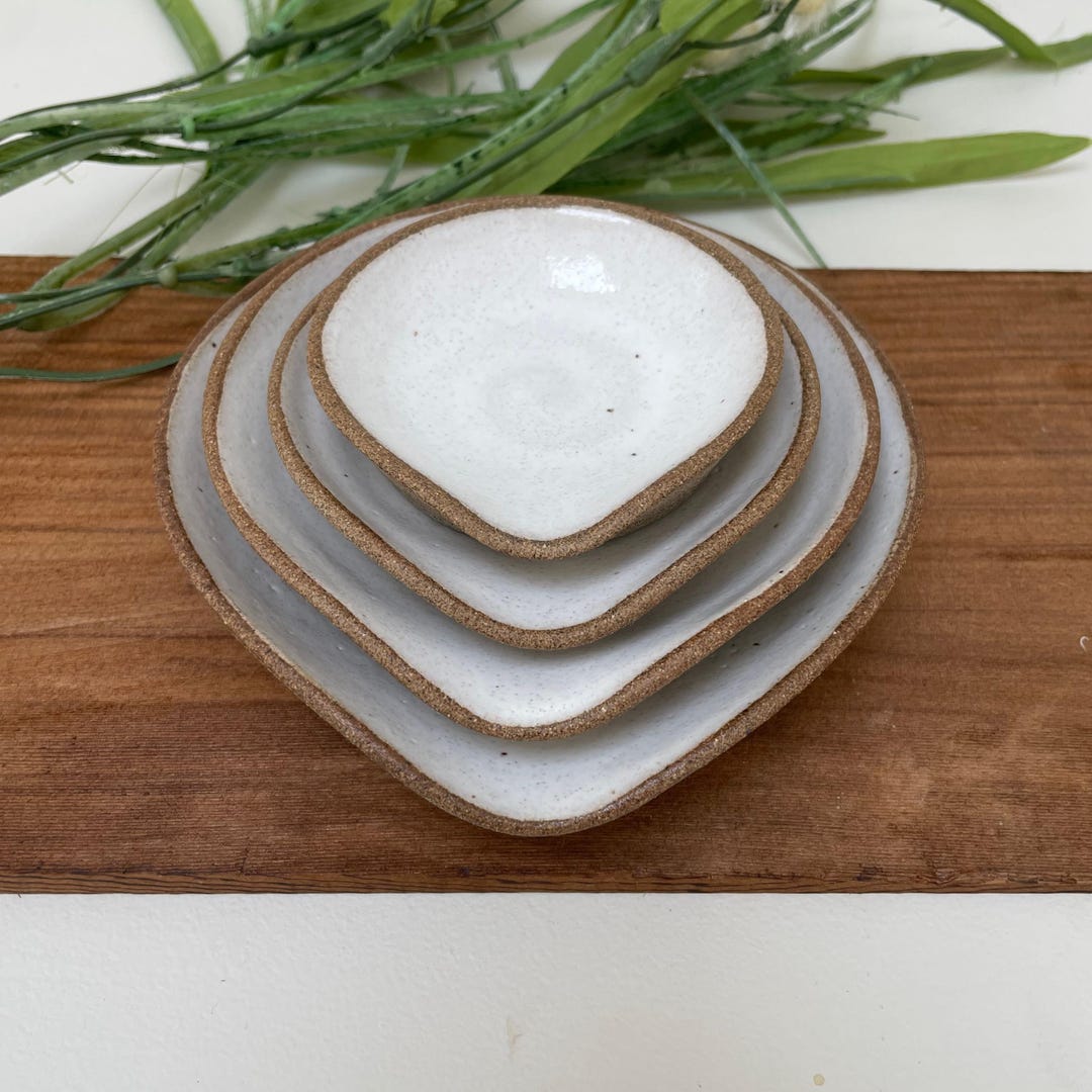 Spoon Rests in Earthy Brown Clay and Glossy White Glaze, Kitchen Sponge ...