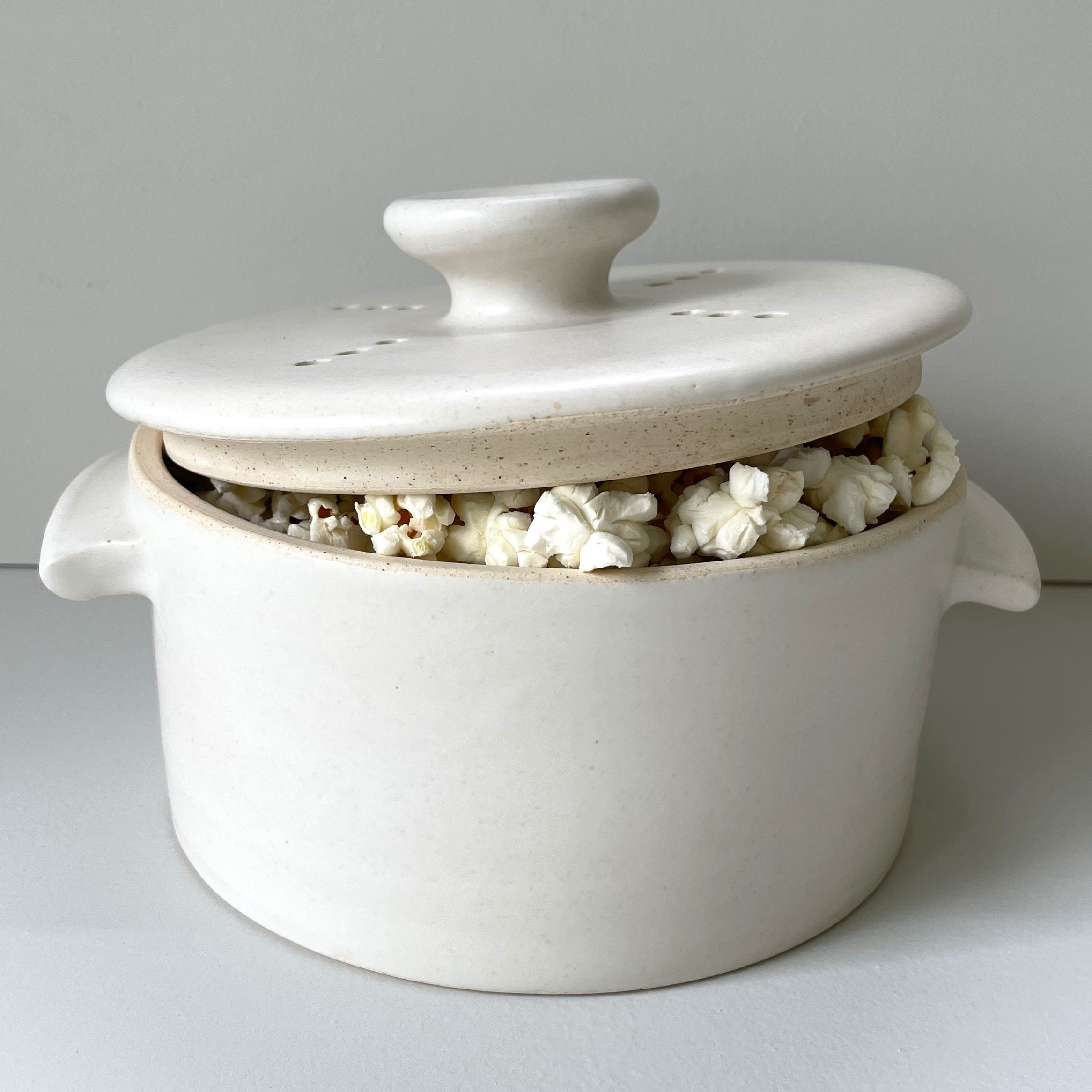 NEW Hand Made Microwavable Popcorn Pot in Matte White Etsy