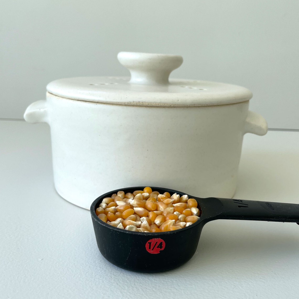 NEW Hand Made Microwavable Popcorn Pot in Matte White Etsy