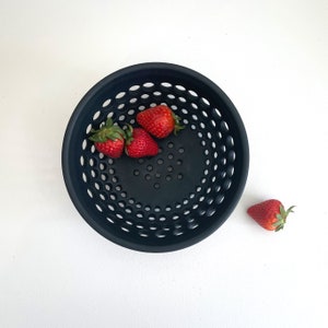 Elegant Berry Bowl and Plate Set in Farmhouse Matte White or Matte Black Glaze...in 4 sizes. image 10
