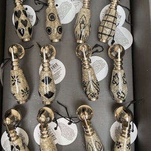 Black & Grey Vintage Style Ceramic Drawer / Cabinet Pulls