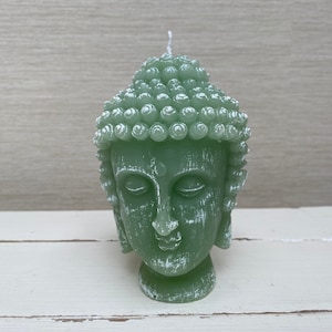 Green Buddha Head Candle