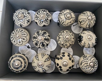 Maniglie Ceramica Verde E Bianco | Set 20 Pezzi | Per Mobili E Cassetti - Foto 13