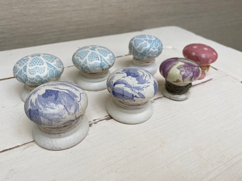 Seven Hand Made Decoupage Door Knobs Etsy