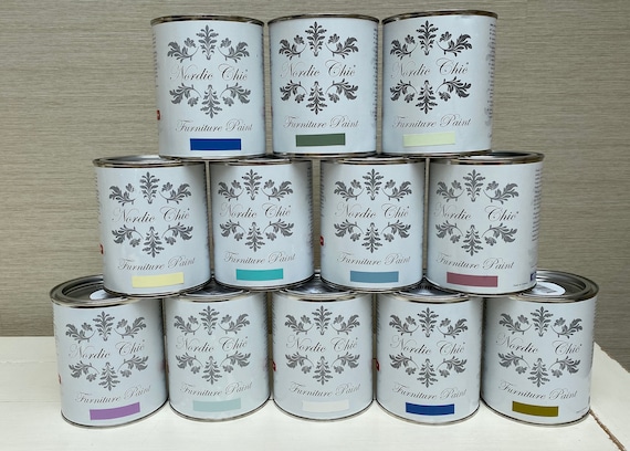 Nordic Chic ® Eco Friendly Outdoor & More Wood Paint -  750 ML Pot - 13 Colours - REDUCED To Clear