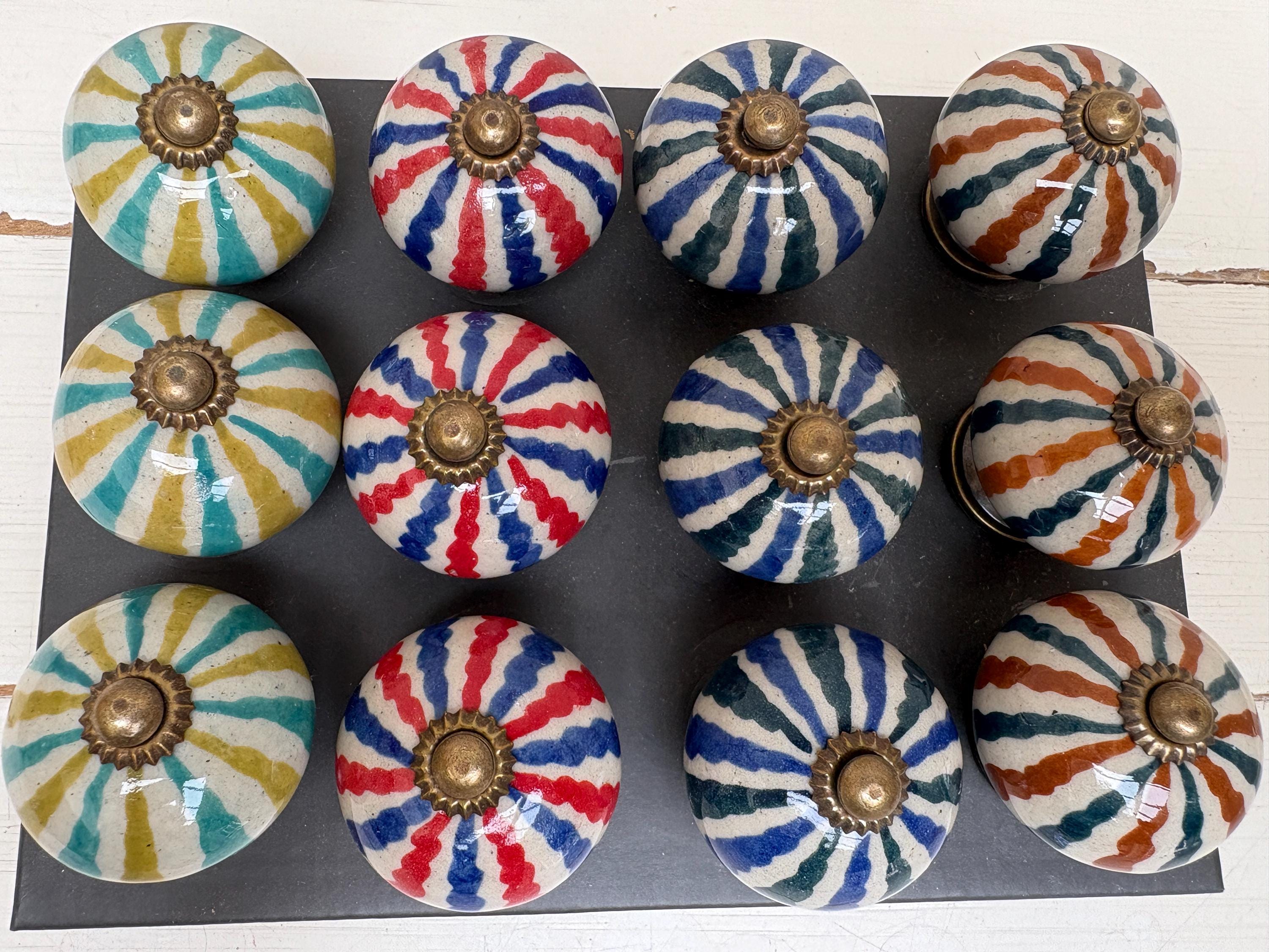 サーカスカラーズ セラミックドアキャビネット引き出しノブ - 4色の