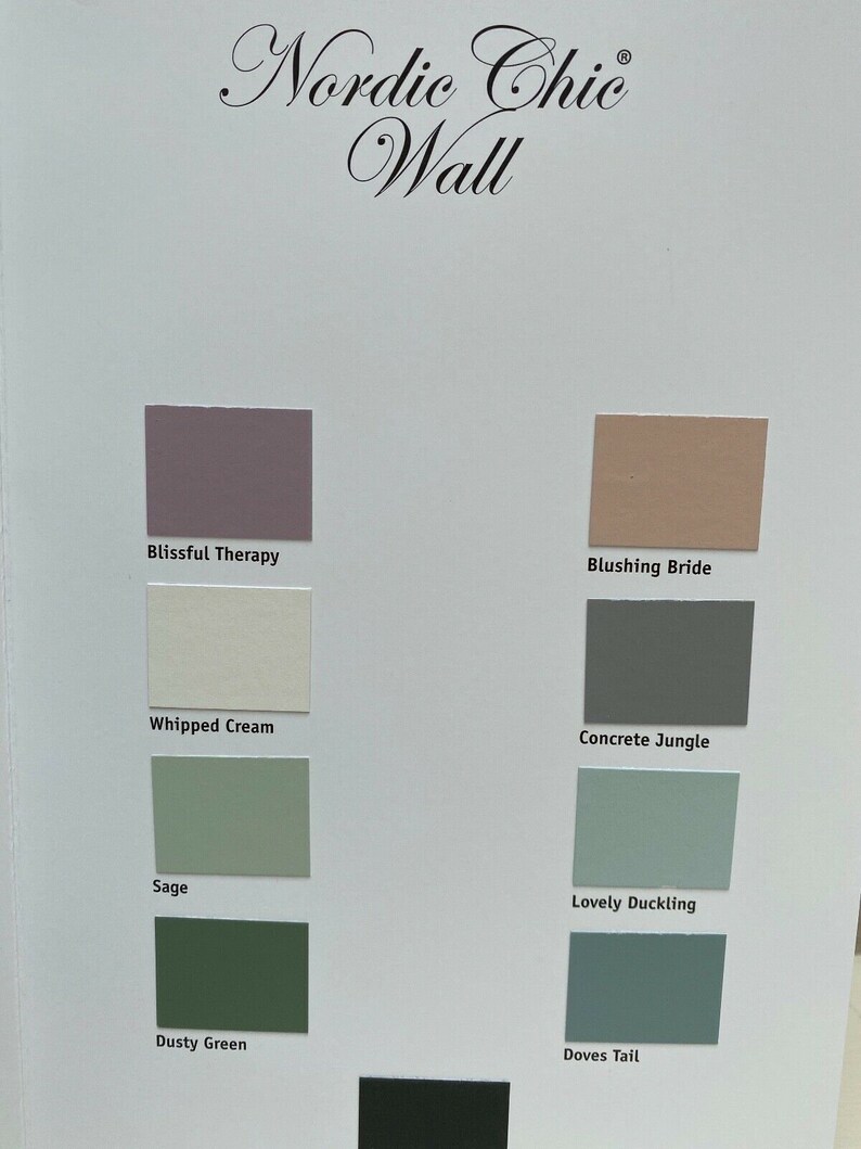 Nordic Chic ® Wall Clay & Chalk Wall Paint Eight Colours Etsy