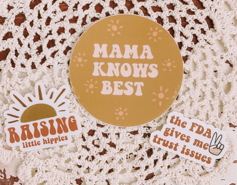 hippie mama stickers