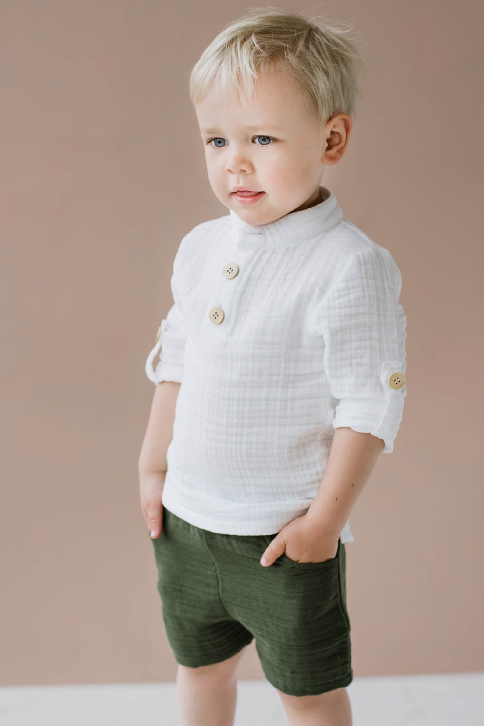 Toddler Boy Muslin Shirt White Summer Shirt Classic Kids Etsy