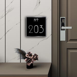 Custom Hotel Number Signs | Hotel Room Numbers | Door Number Signs | Modern Numbers | Contemporary Design | Hotel Room Decor