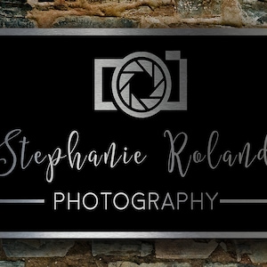 Custom OUTDOOR BUSINESS SIGN, Modern Brushed Aluminum Business Sign, Business Logo Sign, Custom Outdoor Business Plaque, Business Signage