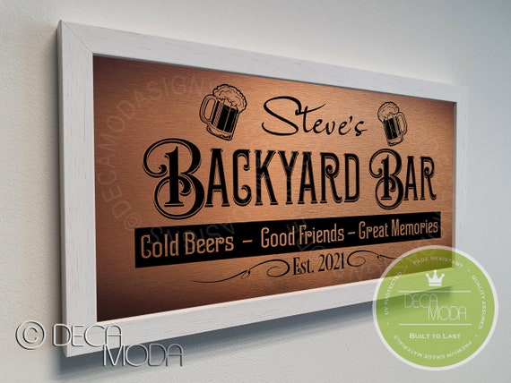 Insegna Personalizzata In Ghisa Relaxdays - Vintage Nero/Dorato, 36x43x3 Cm, Per Bar, Negozi O Casa