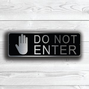 Cartello NON ENTRARE, Cartello Non entrare, Cartelli per porte, Cartello per porta Non entrare, Cartello Vietato l'ingresso, Cartello per porta aziendale, Arredamento per ufficio, Non entrare immagine 3