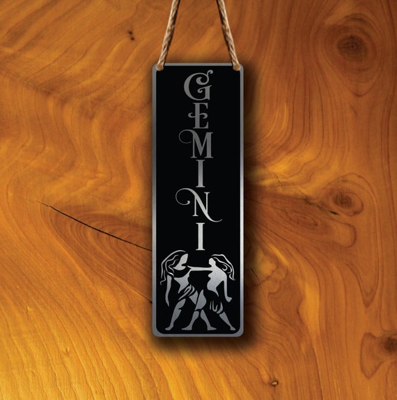 GEMINI ZODIAC SIGN Wall Art Sign Gemini Wall Plaque Gemini Etsy