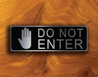 Cartello NON ENTRARE, Cartello Non entrare, Cartelli per porte, Cartello per porta Non entrare, Cartello Vietato l'ingresso, Cartello per porta aziendale, Arredamento per ufficio, Non entrare