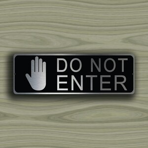 Cartello NON ENTRARE, Cartello Non entrare, Cartelli per porte, Cartello per porta Non entrare, Cartello Vietato l'ingresso, Cartello per porta aziendale, Arredamento per ufficio, Non entrare immagine 2