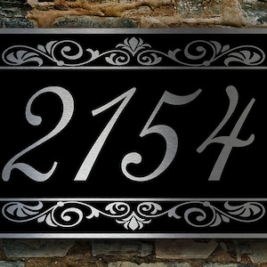 CUSTOM HOUSE NUMBERS Sign, Outdoor Address Signs, Custom Address Plaque, Hanging Address Sign, Personalized House Numbers, Address Plaque