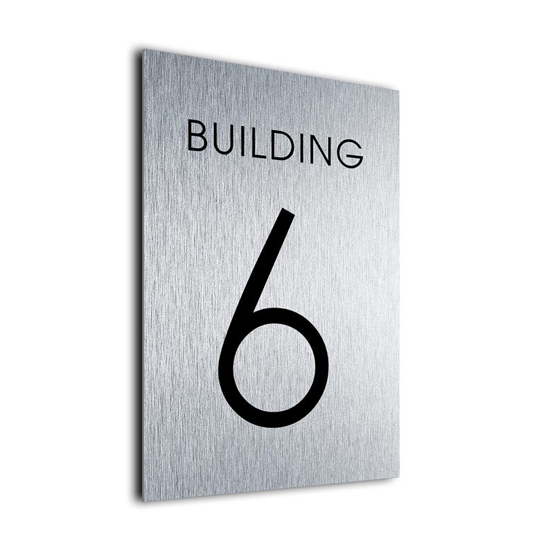 Modern Metal Building Number Sign - Weatherproof Address Plaque - Etsy