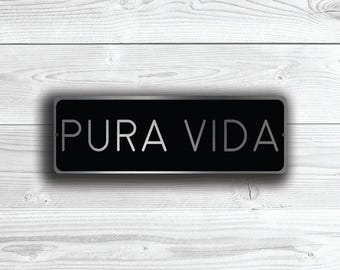 Custom Modern House Name Sign: Brushed Silver Metal, Outdoor Wall Plaque