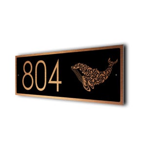Whale Address Sign | Custom Address Sign | House Number Sign | Personalized Sign | Outdoor Address | Whale House Number | Whale Address