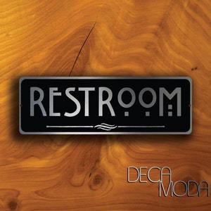 RESTROOM DOOR SIGN, Restroom Door Sign, Restroom Door Sign, Restroom Decor, Restroom door plaque, Restroom door plate, restroom door signs