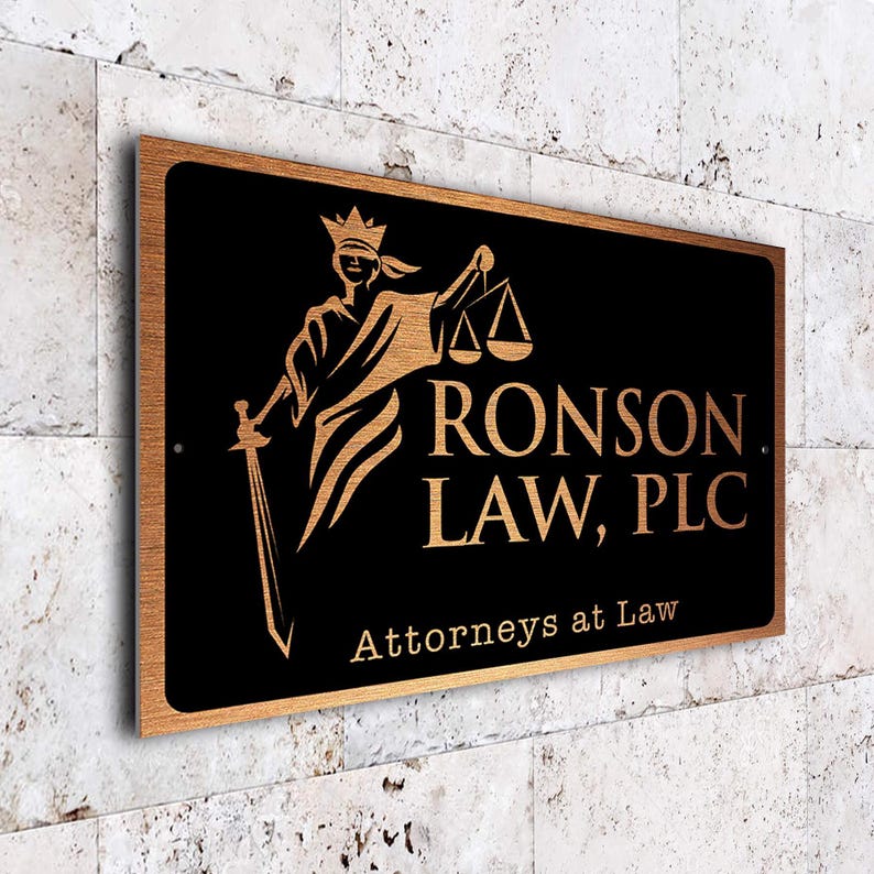 Custom Attorney at Law Sign: Modern Metal Law Office Decor - Etsy