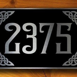 PERSONALIZED ADDRESS SIGN, Outdoor Address Signs, Celtic Address Plaque, Hanging Address Sign, Hanging Address Plaque, Celtic Address Plaque