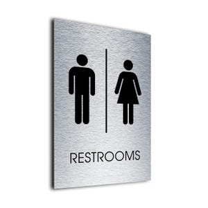 Traditional Restrooms Symbol Sign | Restrooms Signs | Restrooms | Toilet signs | Office Signs | Waterproof Signs | Restrooms Symbol Signs