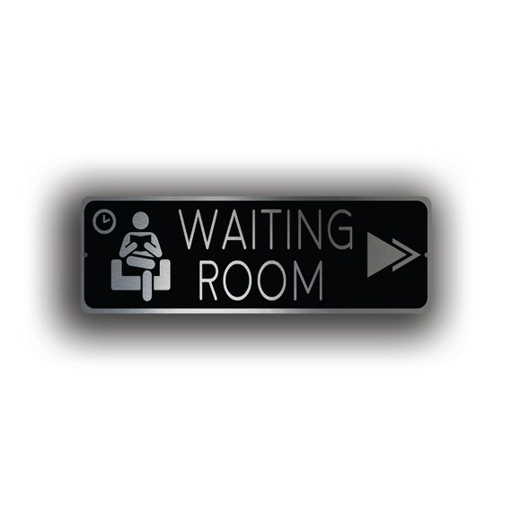 Waiting Room Pointer Sign Waiting Room Directional Signs Waiting Room Door Sign Waiting Room Plaque Office Decor Business Decor