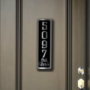 MODERN HOUSE NUMBERS Sign, Outdoor House Numbers, Address Plaque, Vertical House Numbers, Address Plaque, Address Plaque, Address Numbers